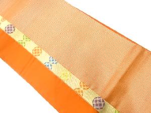 アンティーク　縞に花模様織出し袋帯（材料）